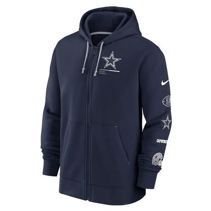 Dallas Cowboys Nike Surrey Full-Zip Hoodie - Navy