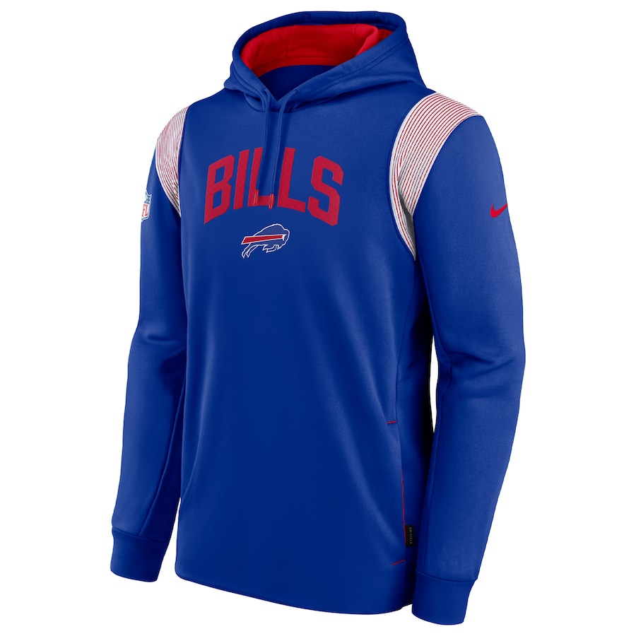 Men's Nike Royal Buffalo Bills Sideline Athletic Stack Performance Pullover Hoodie