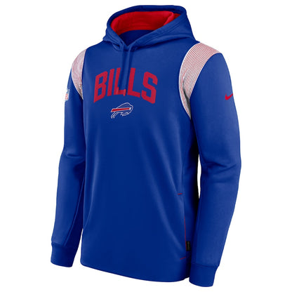 Men's Nike Royal Buffalo Bills Sideline Athletic Stack Performance Pullover Hoodie