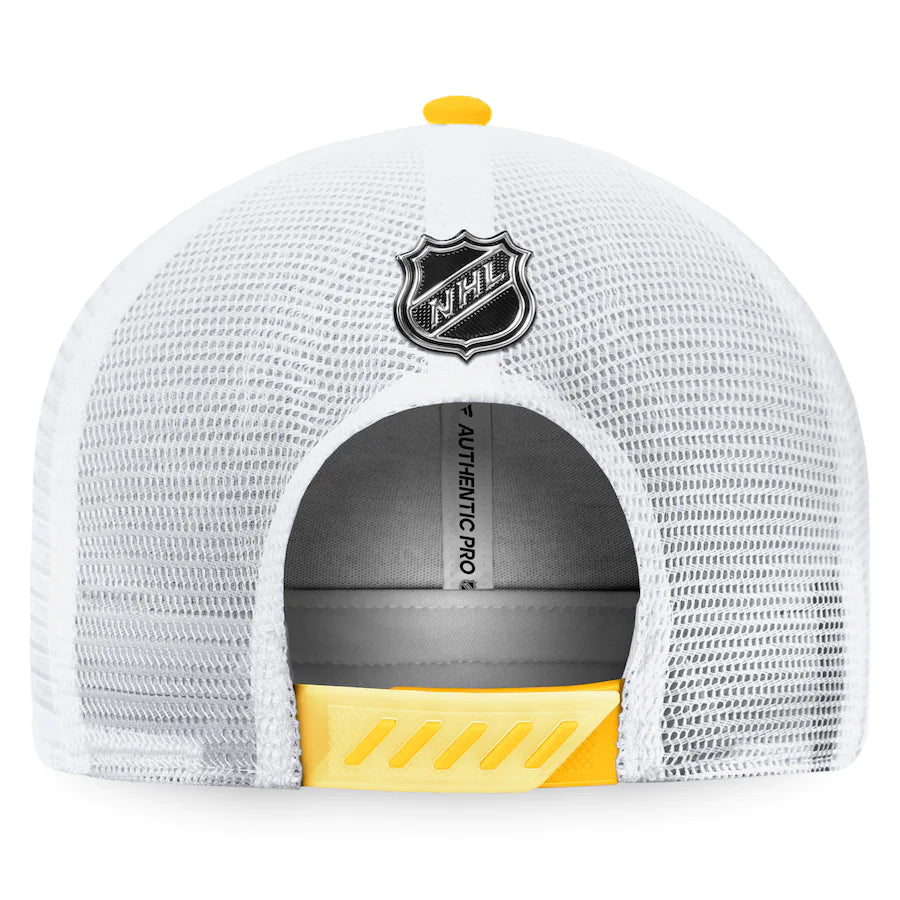 Buffalo Sabres Fanatics Branded 2022 NHL Draft Authentic Pro On Stage Trucker Adjustable Hat - Royal/White