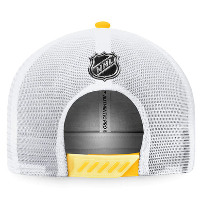 Buffalo Sabres Fanatics Branded 2022 NHL Draft Authentic Pro On Stage Trucker Adjustable Hat - Royal/White
